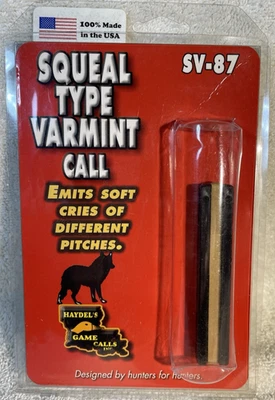 HAYDEL'S SV-87 SQUEAL TYPE VARMINT CALL - SOFT DISTRESS CRIES COYOTE BOBCAT FOX - Image 1 of 2