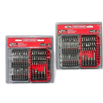 CRAFTSMAN Screwdriving 47 PC Bit Set, Steel Hex Shank. CMAF1247L  (2 Pack) W - Image 1 of 3