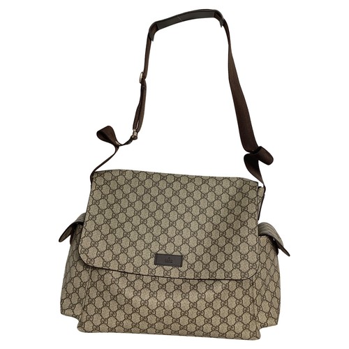 Gucci Gg Borsa a Tracolla per Pannolini In Tela Rivestita Donna Beige Taglia Unica