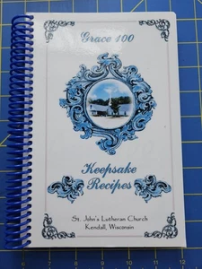 2008 Keepsake Recipes Cookbook St John's Lutheran Church Kendall Wisconsin 210pg - Picture 1 of 19