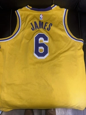 Camiseta Nike LeBron James Los Angeles Lakers 2022-23 Icon Swingman #6 - Grande  Foto 1 de 4