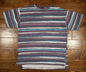 Vintage 90’s Body Glove Striped T-Shirt Mens Size XL Surfer Ocean Pocket - Picture 1 of 8