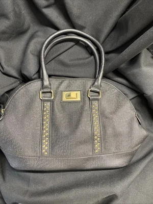 Bolso de hombro Apt 9 negro de cuero vegano con bolsillos con cremallera Foto 1 de 4