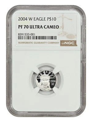 2004-W $10 Statue of Liberty NGC PR70DCAM - $10 Platinum Eagles - Image 1 of 2
