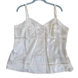 Top de Seda Cami Babydoll Susan Lucci De Colección Mujer Talla 16W 1X Coqueta Y2K Marfil Preparación - Imagen 1 de 4