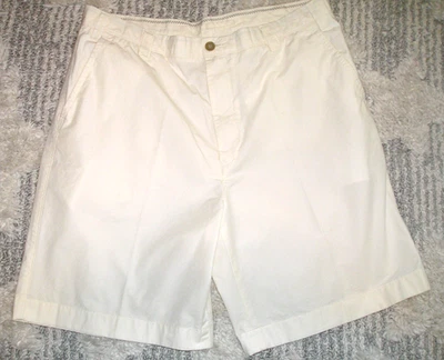 МУЖСКИЕ ШОРТЫ NAUTICA CLIPPER CHINO РАЗМЕР (38 x 9) БЕЛЫЕ ПЛОСКИЕ СПЕРЕДИ СВОБОДНОГО ПОКРОЯ! - Изображение 1 из 4