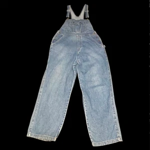 Route 66 Salopette Donna Grande Blu Denim Jeans Carpentiere Cotone Pantaloni Y2K Bavaglino - Foto 1 di 14