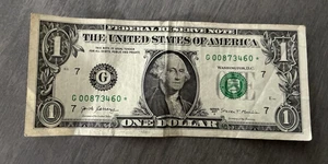 $1 2017A DOLLAR BILL STAR NOTE G 00873460* - Picture 1 of 8