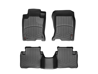 WeatherTech FloorLiner for 2010-2015 Honda Crosstour - 1st & 2nd Row, Black - Image 1 of 4