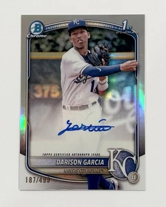 2025 Bowman Chrome Darison Garcia 1st Refractor Auto /499 Royals Autograph - Picture 1 of 1