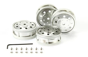 Tamiya 1:14 Truckfelgen (2) hinten/AG. Chrom matt - 56518 - Bild 1 von 2