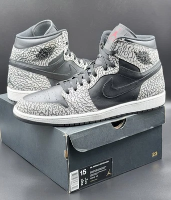 Talla 15 - Air Jordan 1 Retro Alto Negro Elefante Foto 1 de 4