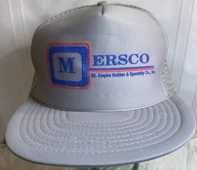 Mersco Vintage Gray Snapback Trucker Mesh Back Hat Cap - Image 1 of 4