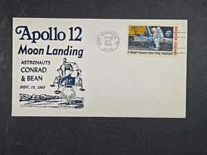 1969 US Space Cover - Apollo 12 2nd Lunar Landing - cachet stk#A41 - Picture 1 of 3