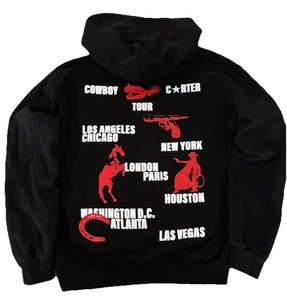 Beyonce Bodyguard Hoodie M Black Cowboy Carter Tour 2025 Merch NEW *flaws - Picture 1 of 9