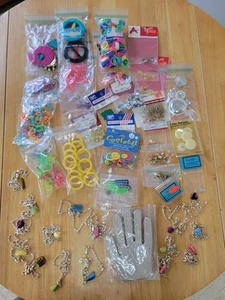 ASSORTED JEWELRY MAKING LOT. Mostly Earring Making Supplies From The 80's And 90 - Picture 1 of 1