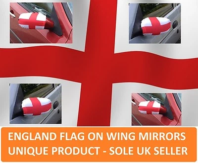 ENGLAND EURO CAR WING MIRROR FLAGS ST GEORGE FOOTBALL FLAG JUBILEE FLAG - Image 1 of 4