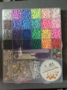 Gionlion Polymer Clay Heishi Beads DIY Jewelry Making Kit Large Set. NEW - Picture 1 of 1