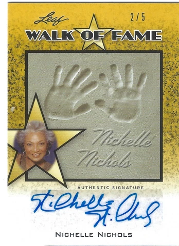 NICHELLE NICHOLS 2011 LEAF Pop Century GOLD WALK OF FAME Autograph AUTO #'d 2/5 Cover