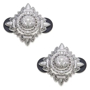 Police Inspector Pips / Bath Stars (METAL) Insp Epaulettes Chrome insignia Cop - Picture 1 of 13