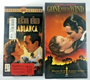 Casablanca & Gone with the Wind Sealed VHS's - Picture 1 of 6