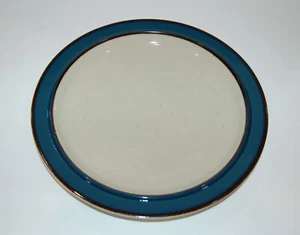 RAINBOW STONEWARE MARIANA 652 SERVING PLATTER / LARGE PLATE 12.25” INDIGO RIM - Picture 1 of 3