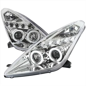 00-05 Toyota Celica GT ST Base TRD Chrome Projector Headlights LED Halos DOTs - Picture 1 of 4