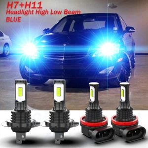 LED Headlights Fog Light Bulb For 2007-2009 Mercedes-Benz S450 S550 S600 S63 4PC - Picture 1 of 11