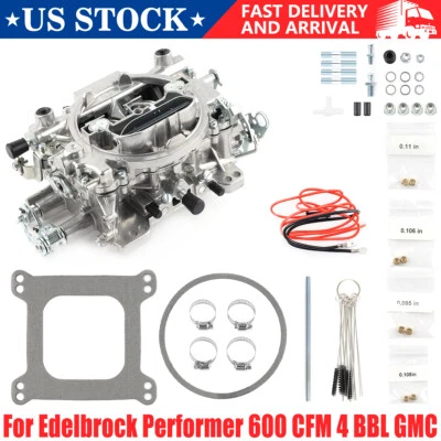 Fit For Edelbrock 1405 Performer 600 CFM 4 Barrel Carburetor, Manual Choke NEW Foto 1 de 4