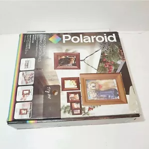 Polaroid Photo Frame String LED Lightboxes Warm Cinnamon Wood Christmas Mantle - Picture 1 of 4