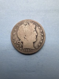 1903 O Barber Silver Half Dollar, Circulated, As Shown.#6521 - Picture 1 of 2