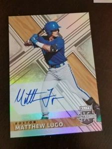 Tarjeta autografiada de Matthew Lugo 2019 Elite edición extra #69 - Imagen 1 de 2