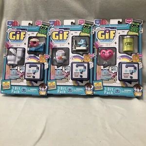 (Lot of 3 packs) Oh My GIF - Gifs Gone Live! 3-Bit Pack Collectible Figurines - Picture 1 of 5