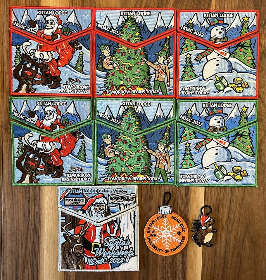 2022 NOAC Kittan Lodge 364 16-Piece Flap Set Twin Rivers Council Patches OA BSA - Image 1 of 1