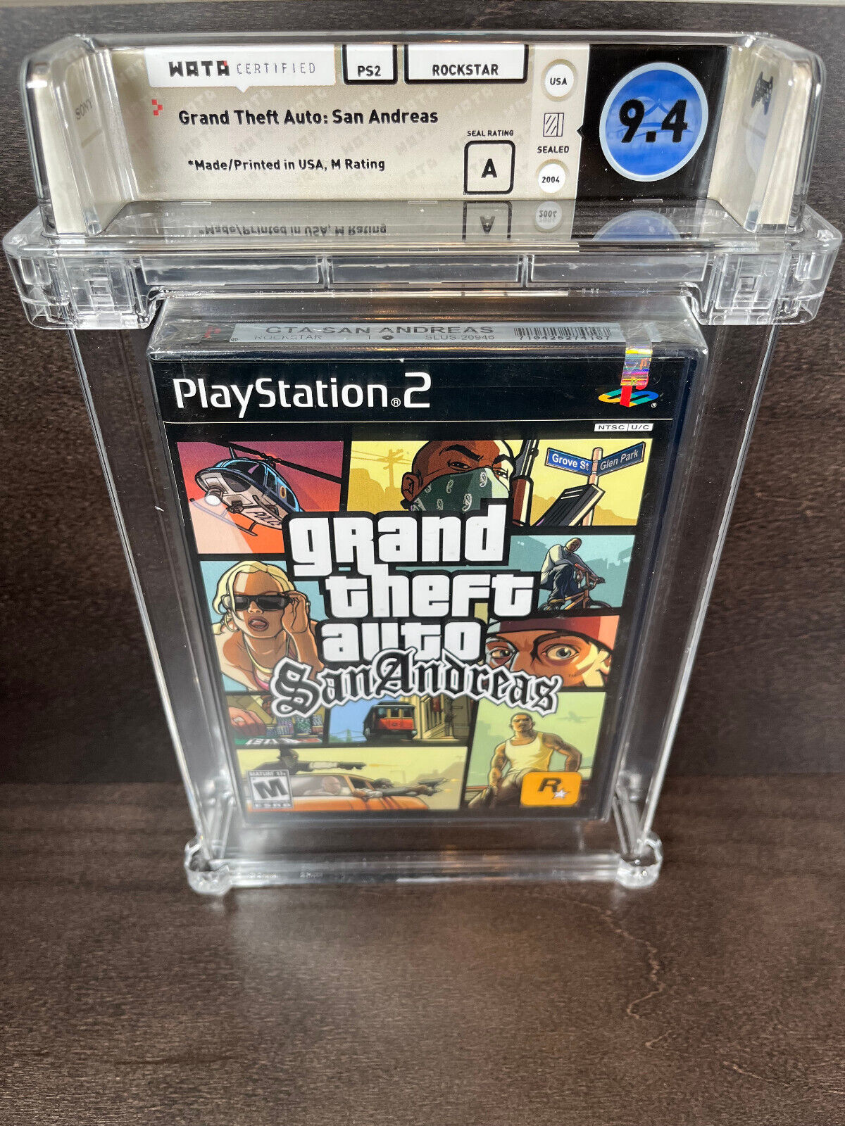 PS2 Playstation 2 GRAND THEFT AUTO: SAN ANDREAS WATA 9.6 Factory Sealed A++