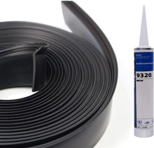 RV Slide Out Seal 1-1/2" R854056 Black Rubber Out Wiper Seal Slide Out Seal 25' - Picture 1 of 8