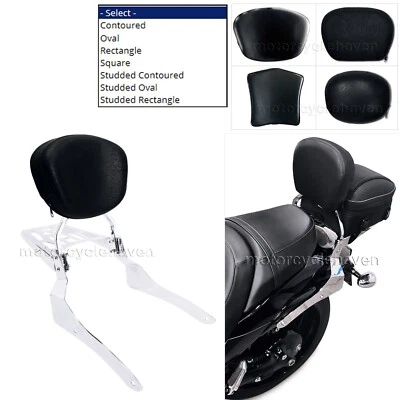 Sissy Bar Backrest Pad with Luggage Rack for 2006-up Suzuki Boulevard M109 M109R - Изображение 1 из 4