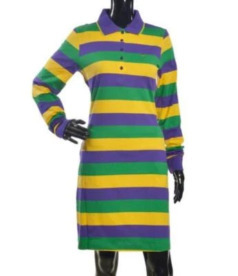 Womens Large Classic Mardi Gras Dress with Pockets Purple Green Gold - Image 1 of 3