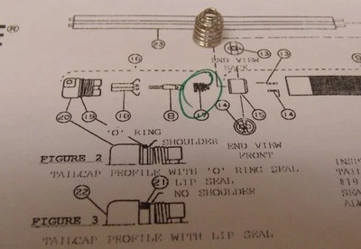 Mini Maglite 2 celdas y solitario "AAA" resorte/tapa trasera 420-000-007 Foto 1 de 3