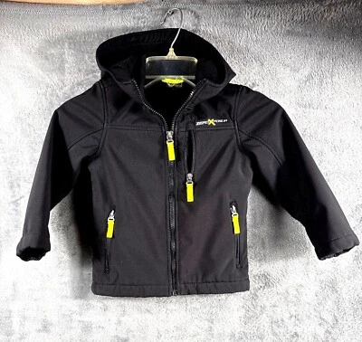 ZeroXposur Toddler Boys Black Softshell Jacket With Hood & Zipper Pockets Size S - Image 1 of 4