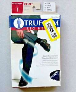 TRUFORM LEG HEALTH UNISEX L NAVY EXTRA FEST ABGESTUFTE KOMPRESSIONSSTRÜMPFE KNIEHOCH - Bild 1 von 3