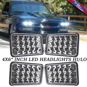 Fit 1988 1989 Chevy Silverado 4x6" LED Headlight Projector Sealed High Low Beam - Picture 1 of 12