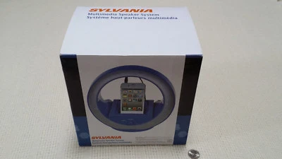NOVO Sistema de Alto-falante Multimídia Sylvania SJI108-B-ASSTPL Azul Cinza iPod iPhone MP3 - Imagem 1 de 4