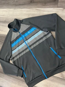 PUMA Men's Gray Charcoal Blue Racing Logo Zip Track Jacket Size XL - Picture 1 of 24