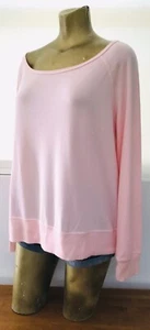 JOYLAB Slouchy CUTOUT Cozy Peach ATHLEISURE Yoga SWEATSHIRT Large - Picture 1 of 7