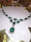 Ausgezeichnete Damen Collier Brillant Diamant Smaragd echtes 750Weigold 18K Neu
