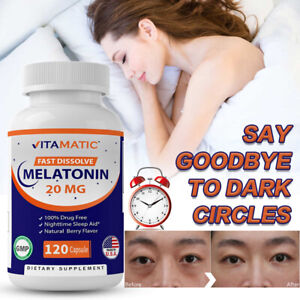 Vitamatic Fast Dissolve Melatonin 20Mg -Nighttime Sleep Aid To Extend Sleep Time