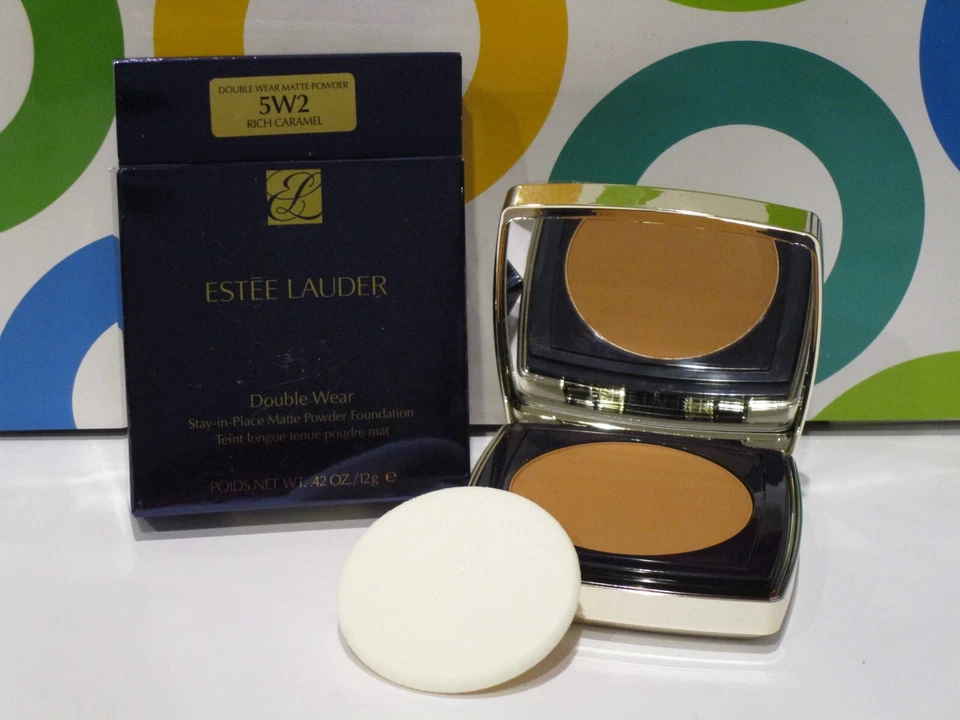 ESTEE LAUDER ~ POLVO MATE DE DOBLE DESGASTE ~ CARAMELO RICO 5W2 ~ 0,42 OZ Foto 1 de 1