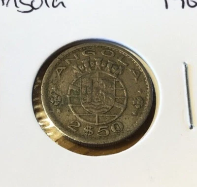 ANGOLA 1968 VF-20 2.5 ESCUDO COIN - Image 1 of 2