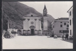 Cartolina Vas Belluno La Piazza e Monumento ai Caduti ANIMATA EC1394 - Picture 1 of 1